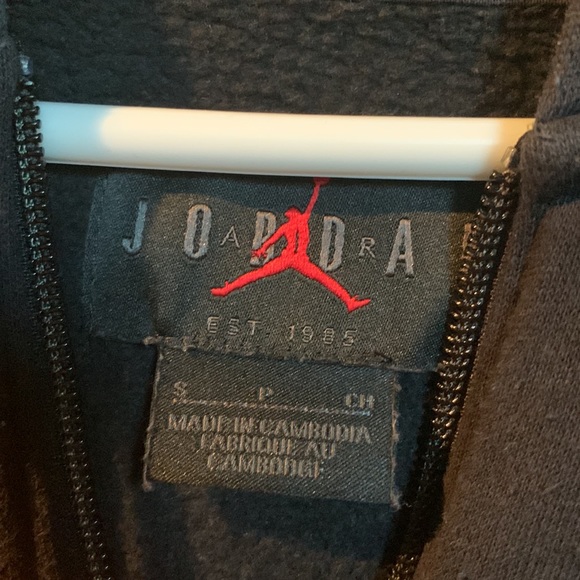 Black Air Jordan Zip Up Hoodie - Size Small - Picture 4 of 5